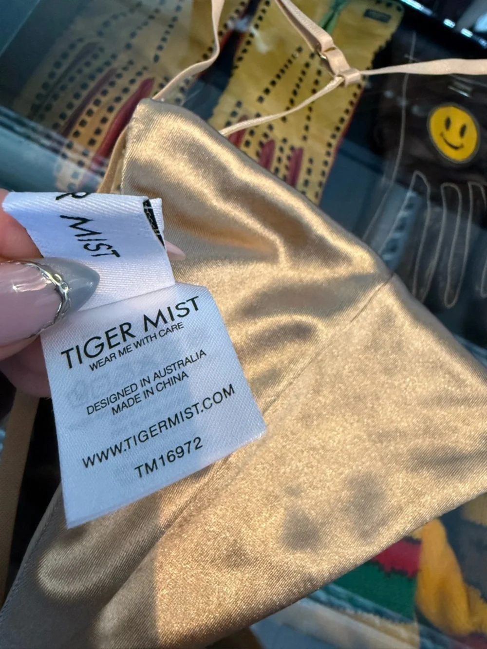 Tiger Mist Gold Metallic Bralette - Picture 7 of 8